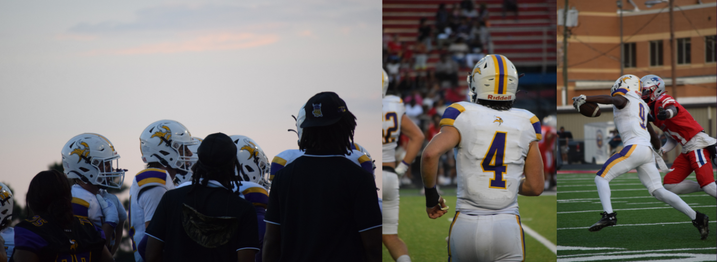 Lakeside football game - players on field. 